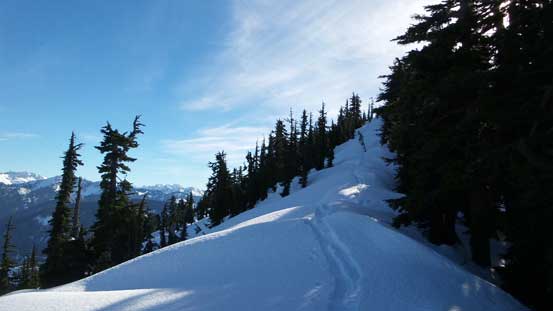 Plodding back up Union Peak