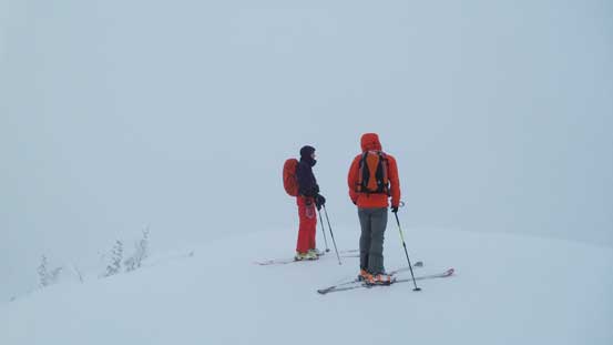 Alex and Ben arriving on the summit, wondering what the view's supposed to be...