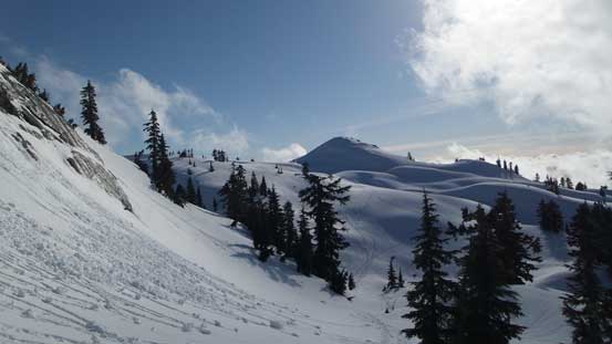 Looking back towards the 1st (Pump) Peak