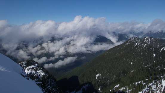 Clouds were obscuring the peaks along Howe Sound Crest