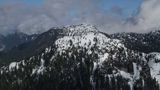 Mt. Bishop rises behind Mt. Elsay