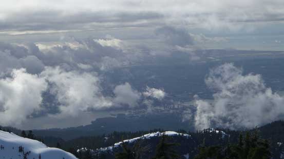 As much of the view as I got towards Vancouver