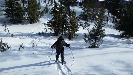 The final 20 m to the summit