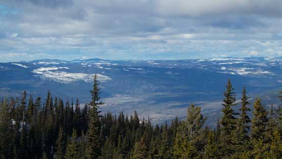 Zooming-in towards the city of Merritt, and Nicola Valley