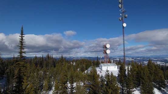 This is that huge communication station. That tower is at least 50 m tall...