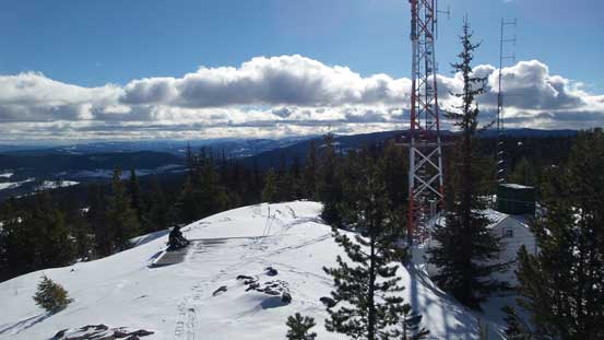 Mom resting on the summit while I wondered around