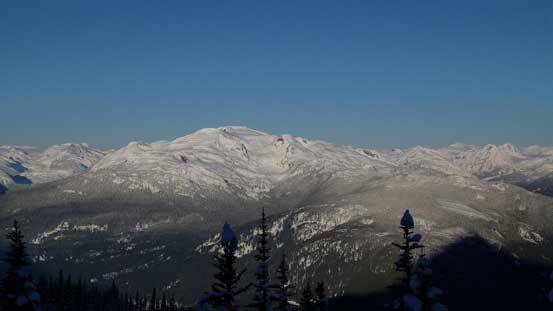Morning view of Rainbow Mountain across the Sea-to-Sky valley