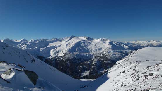 Another view towards Phalanx Mountain