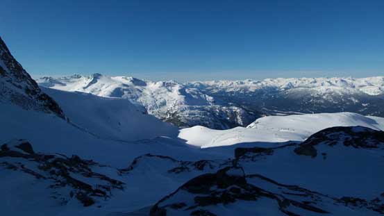Eventually I made to Parkhurst/Wedge col, looking back