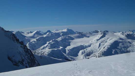 Peaks on Spearhead Traverse with Castle Towers looming behind