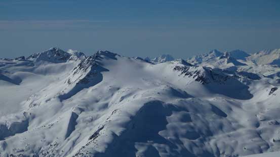 Phalanx Mountain in the foreground with The Spearhead to its left