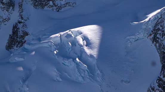 Another set of icefalls on Wedge Mountain's north side
