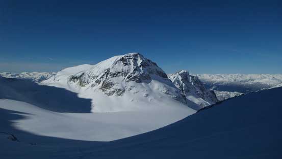 Gaining height again, looking back towards Parkhurst Mountain