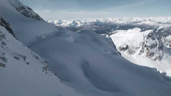 Cresting the NE Arete again, looking over the other side