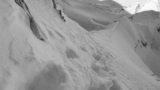 Here at the crux pitch I traversed climber's left to avoid some rocks