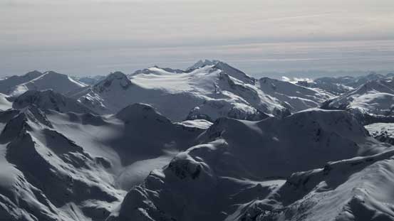 Mt. Garibaldi and Castle Towers almost blend together.