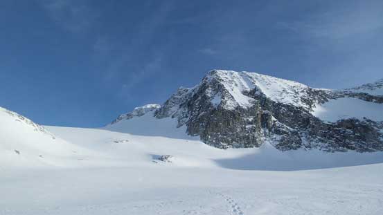 Down to Wedgemount Glacier, looking back