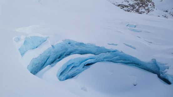 Checking out a huge ice cave