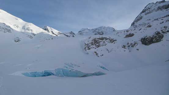 The toe of Wedgemount Glacier