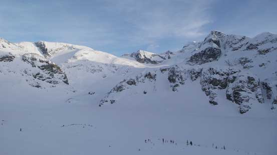 From near the hut, looking back