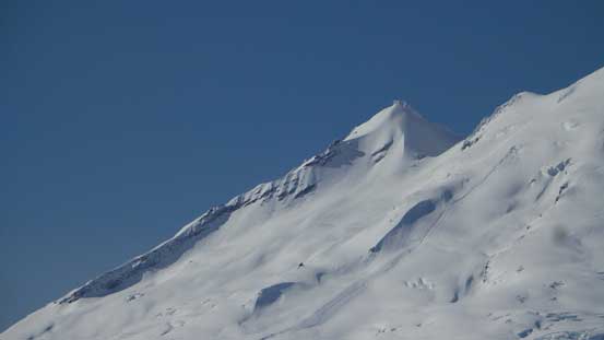 A zoomed-in view of Sherman Peak which is basically attached to Mt. Baker