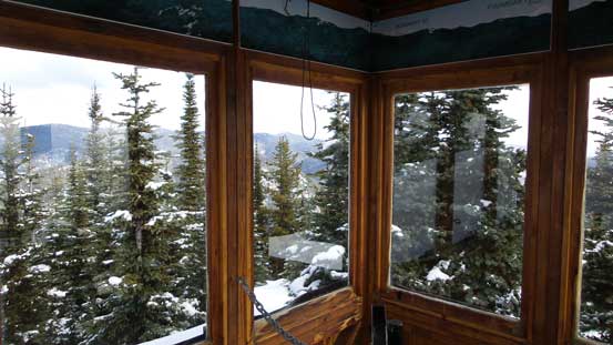 Inside the fire lookout