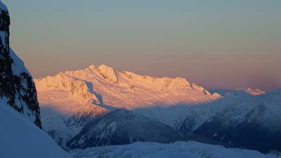 Alpenglow on the rugged Mt. Tantalus