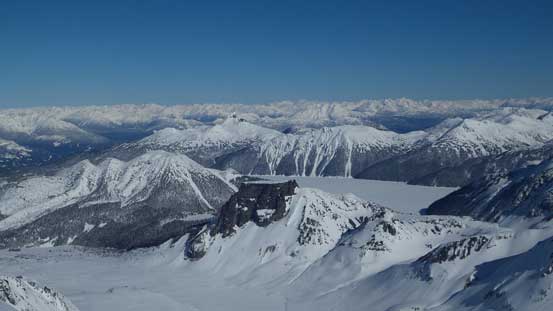 Garibaldi Lake started to show up below us