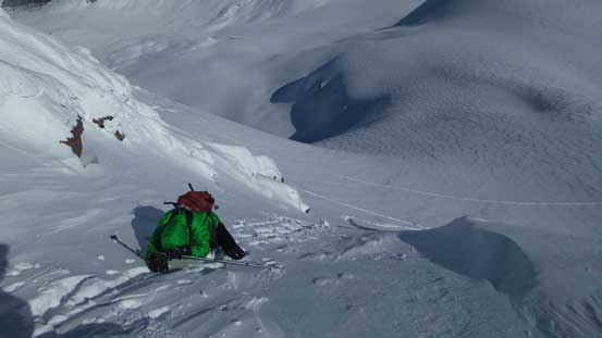 Al cresting the summit ridge. Exhausted.. 