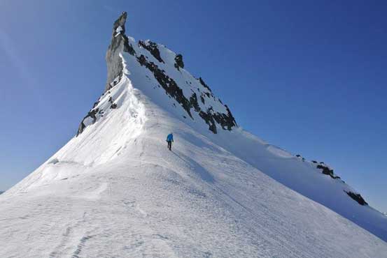 Me starting the climb. Photo by Alex