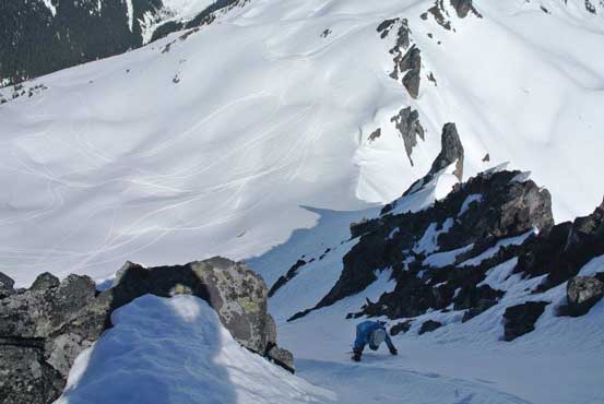 Me approaching the summit