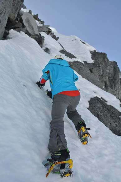 Me ready for the rock step crux.