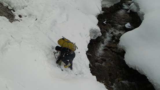 We screwed ourselves up by following a wrong set of skin tracks..