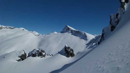 Looking across towards The Sphinx - our next objective