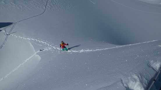 Michelle starting the boot-packing
