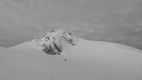 Alex leading the way approaching the East Pike
