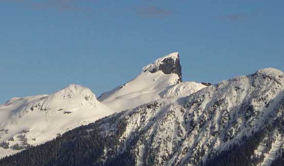 A zoomed-in view of The Black Tusk
