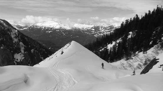Alex leading the way down as he's done this exit a few weeks ago