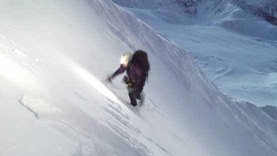 Almost onto the summit ridge now. 