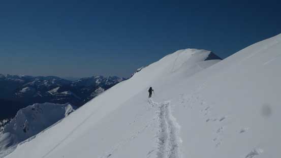 Skinning up to tag the summit of Diamond Head