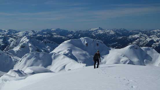 Vlad approaching the summit