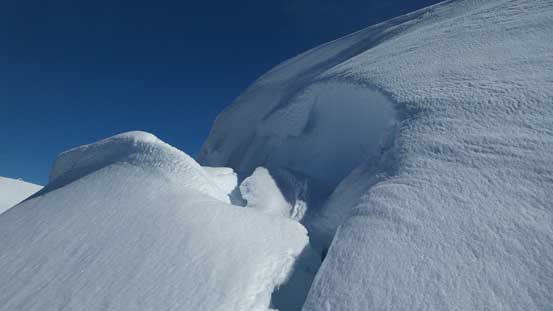 Cornices are ready to break off! 