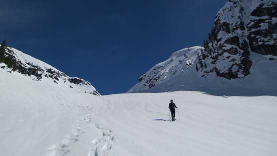 Plunging down from the bowl