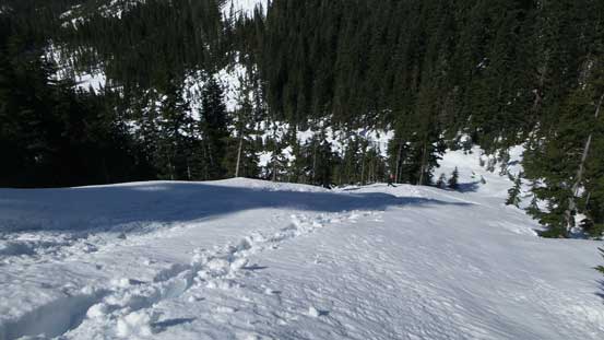 Plunging down from the lake