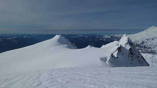 Up the Sulphide Glacier I went, looking back..
