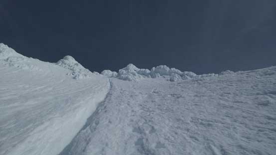 Up the face I went...