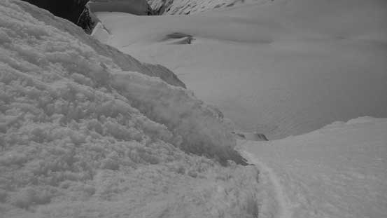 Partway up, looking down