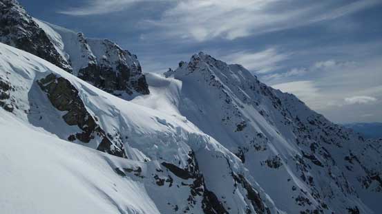 Looking across the face