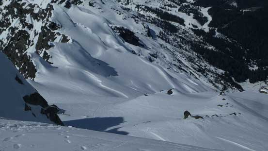Above the Winnie's Slide, looking down