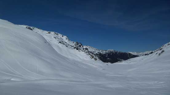 Down into the drainage 